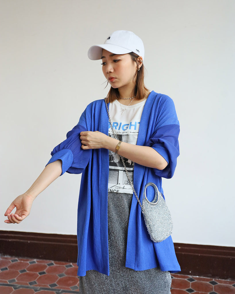 Longline Outer w/ Chiffon Sleeves (2 colors)
