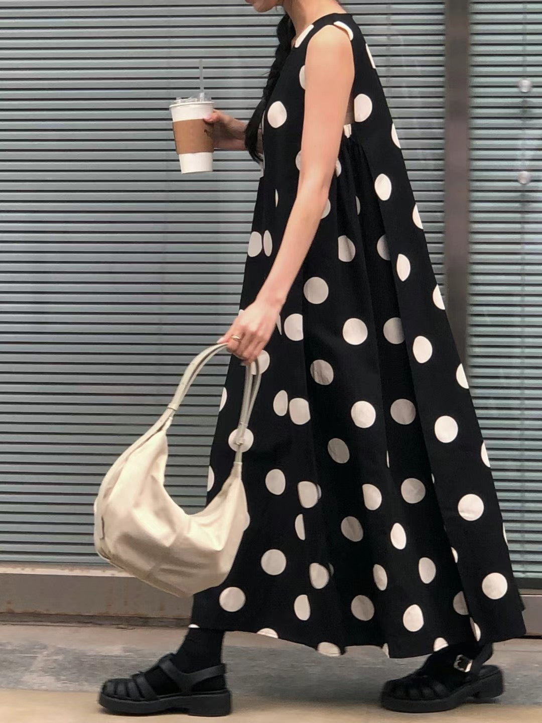 Linen Polka Dot Dress (2 colors)