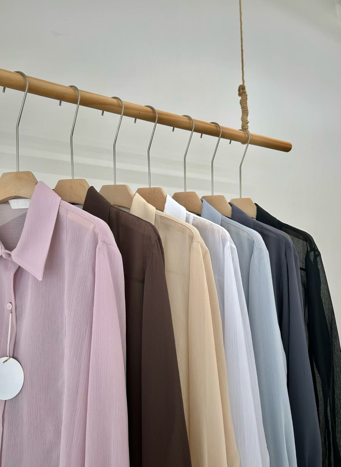 Crinkle Fabric Shirt (7 Colors)