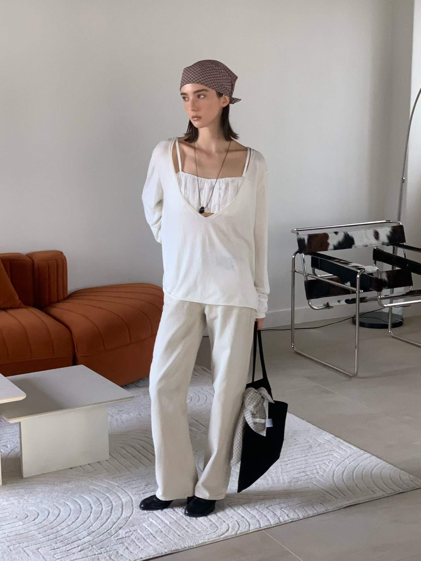 V-Neck Knitted Top (6 Colors)