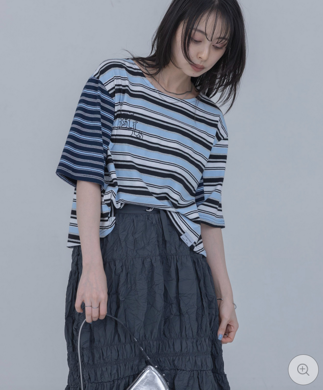 Japan Brand - Border Patchwork Encropped T-Shirt (3 colors)
