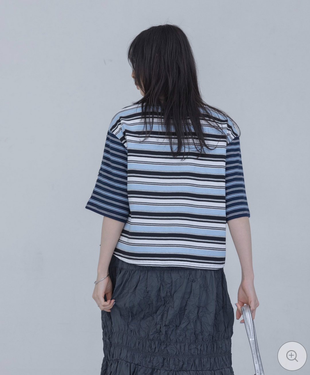 Japan Brand - Border Patchwork Encropped T-Shirt (3 colors)