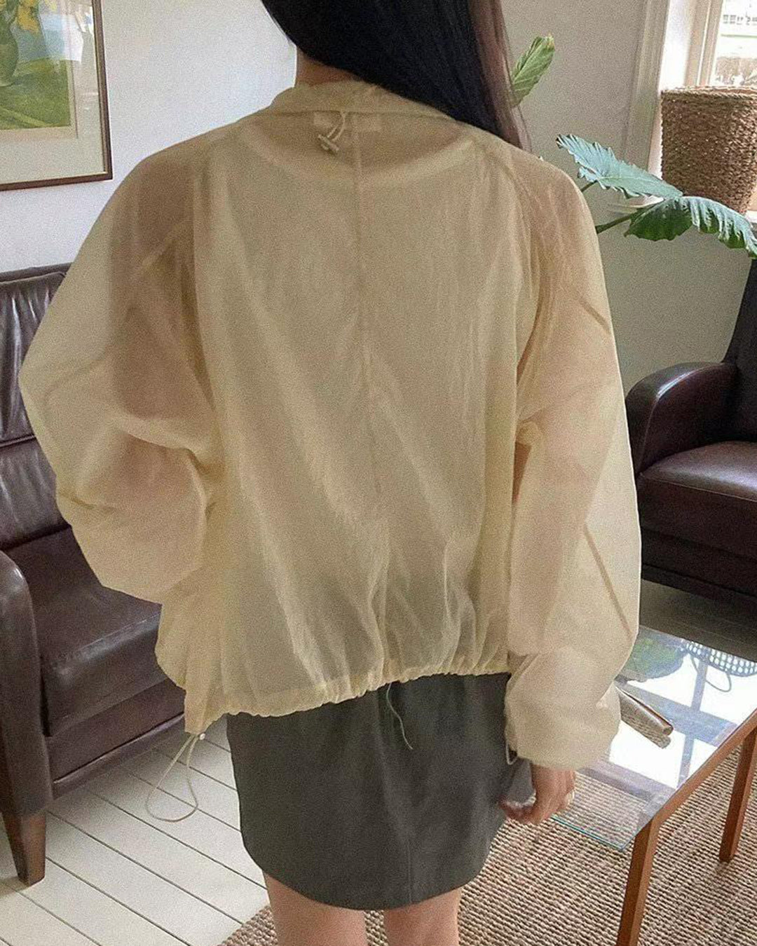 Sheer Windbreaker Jacket (3 Color)