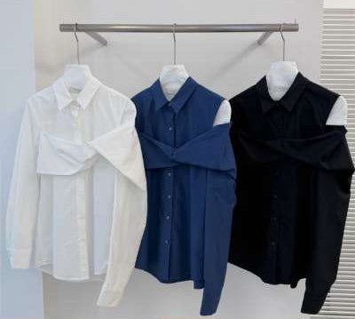 Cut Out Knot Shirt (3 Colors)