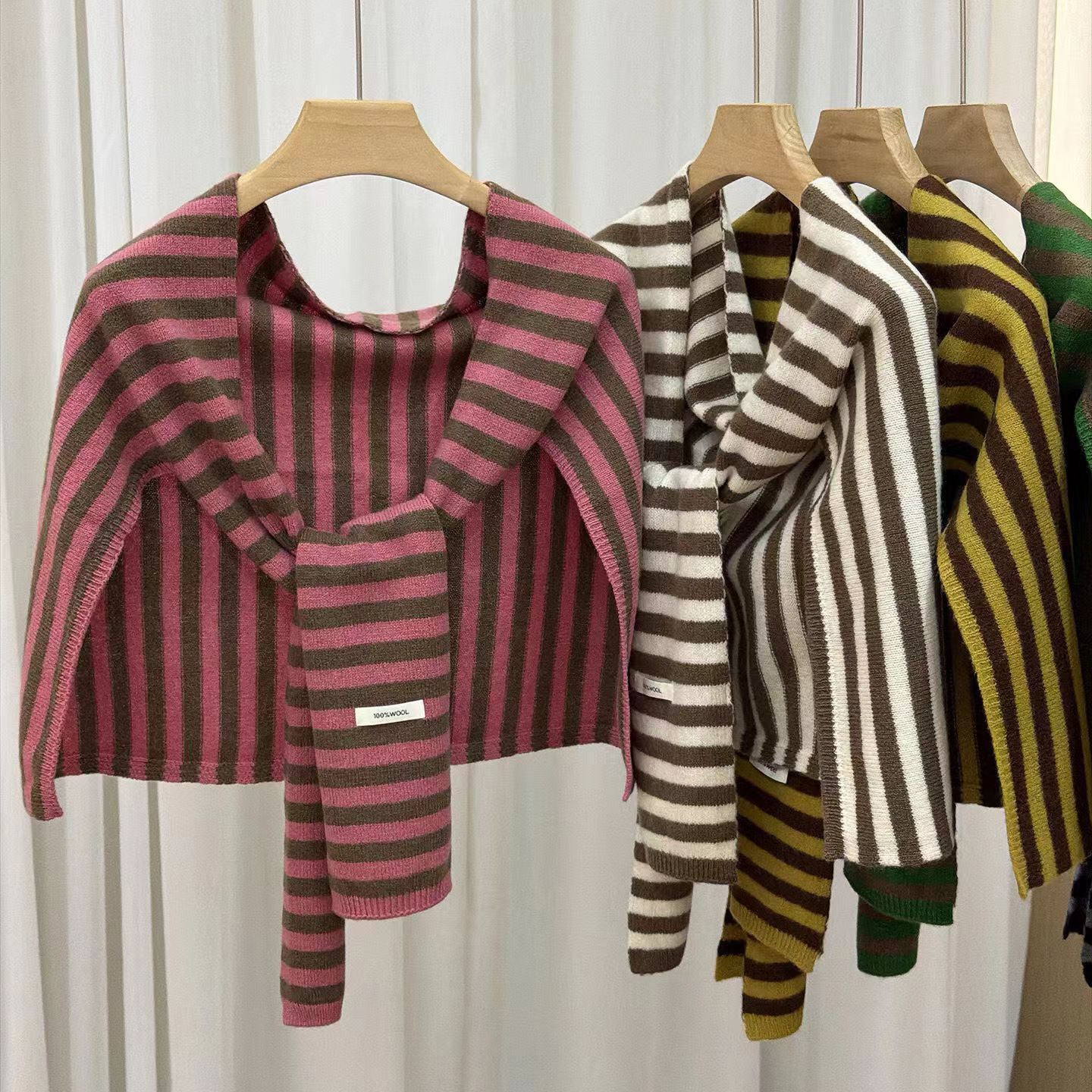 Striped Wool Scarf (7 Colors)
