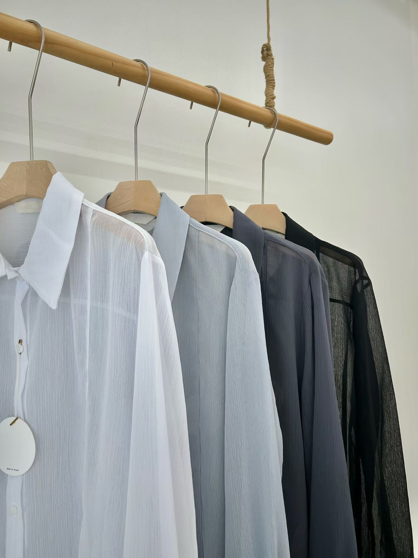 Crinkle Fabric Shirt (7 Colors)