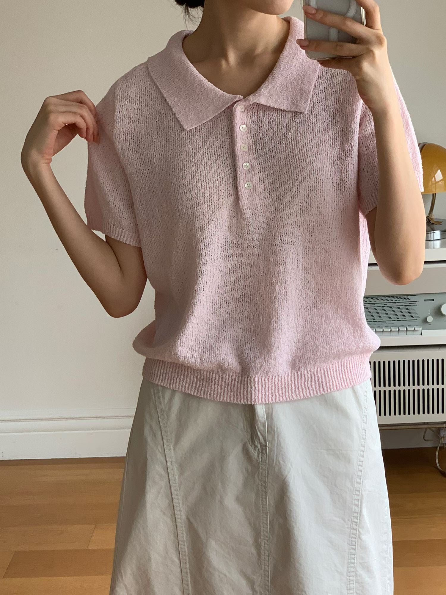Summer Knit Polo Shirt (6 Colors)