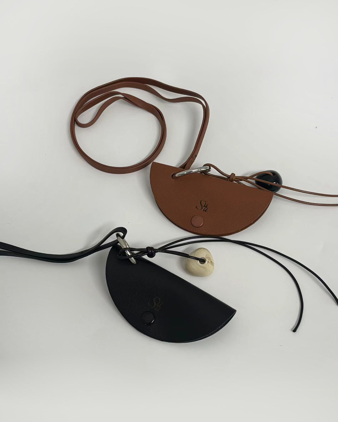 Faux Leather Necklace Glasses Holder