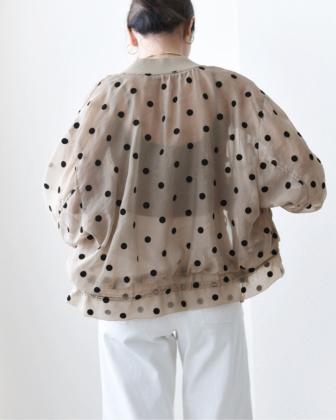 Polka Dot Mesh Jacket