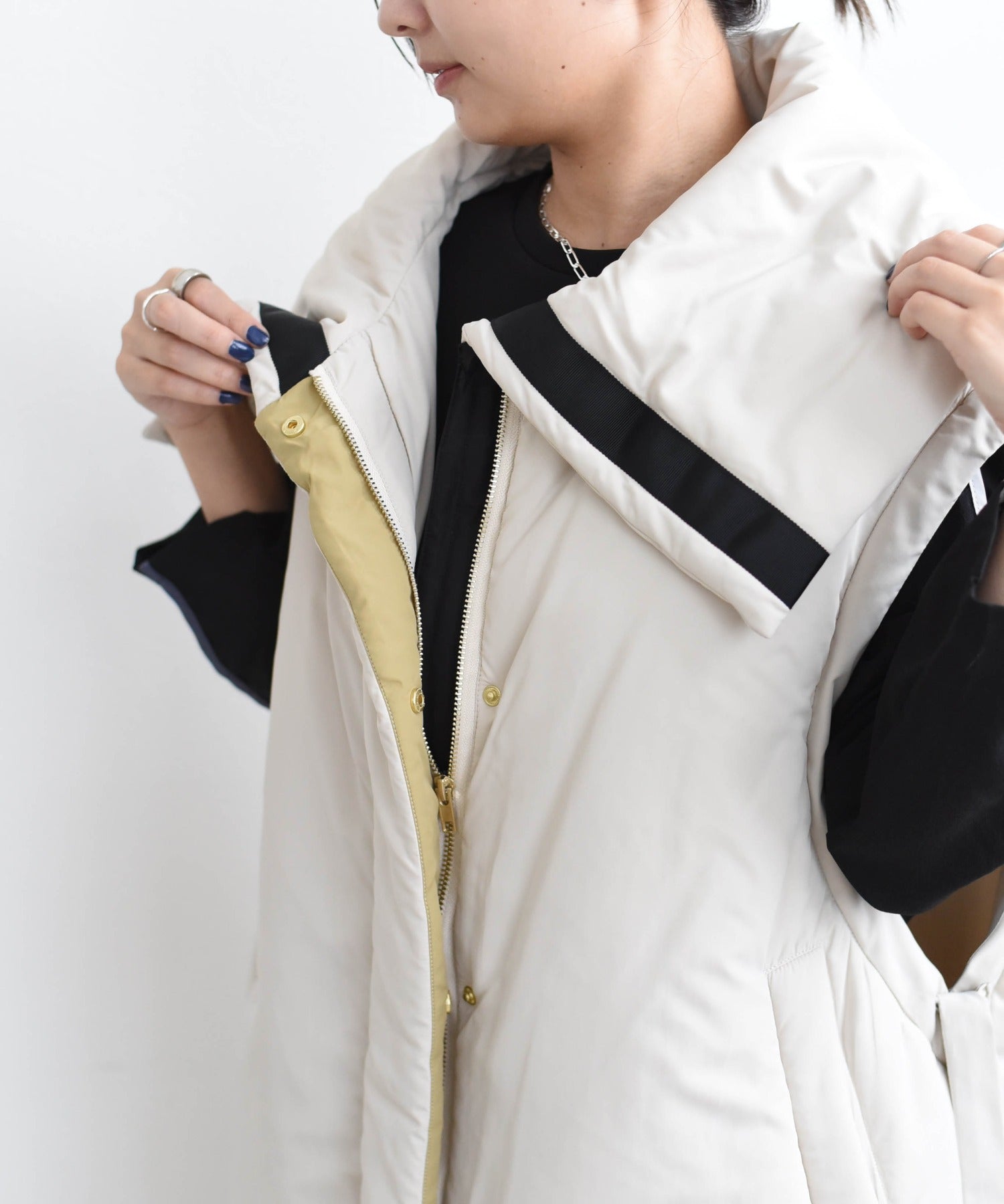 Oversized Collar Padded Jacket