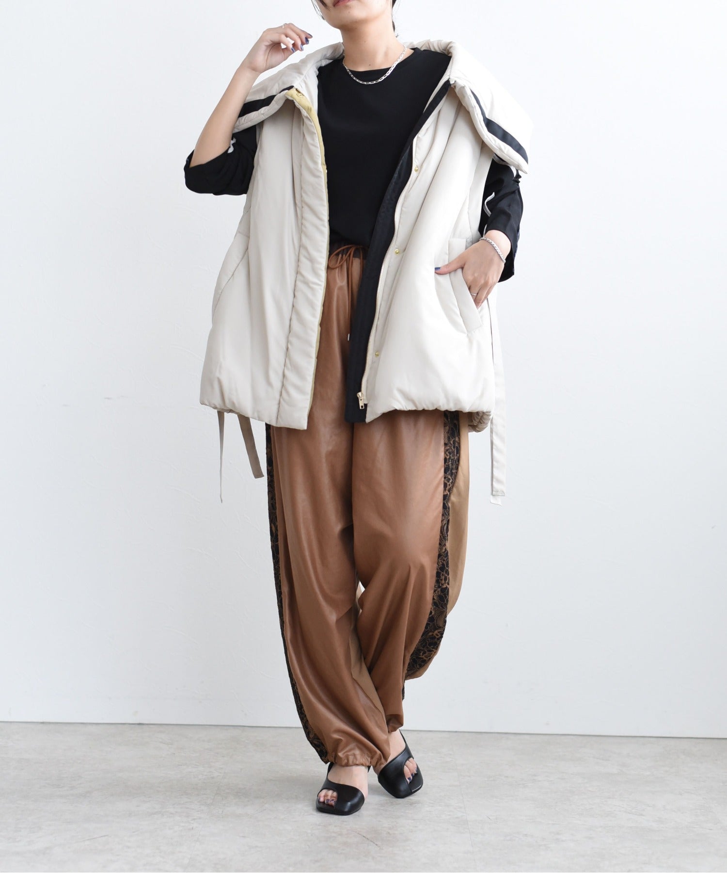 Oversized Collar Padded Jacket