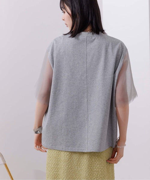 Mesh Layered Sleeve Top (3 color)