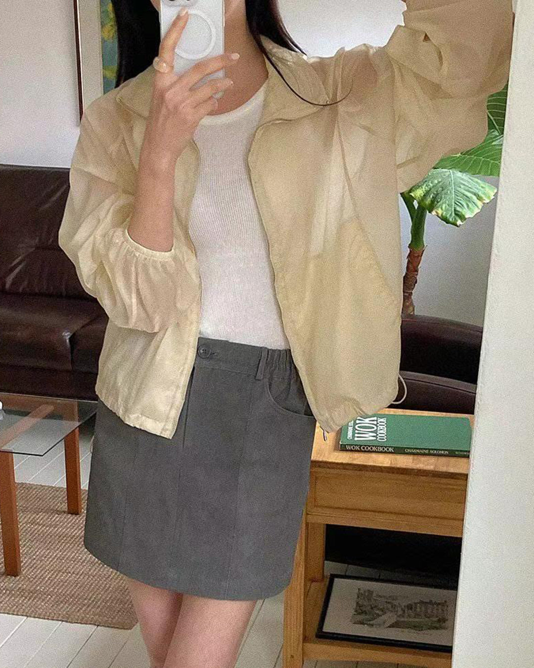 Sheer Windbreaker Jacket (3 Color)