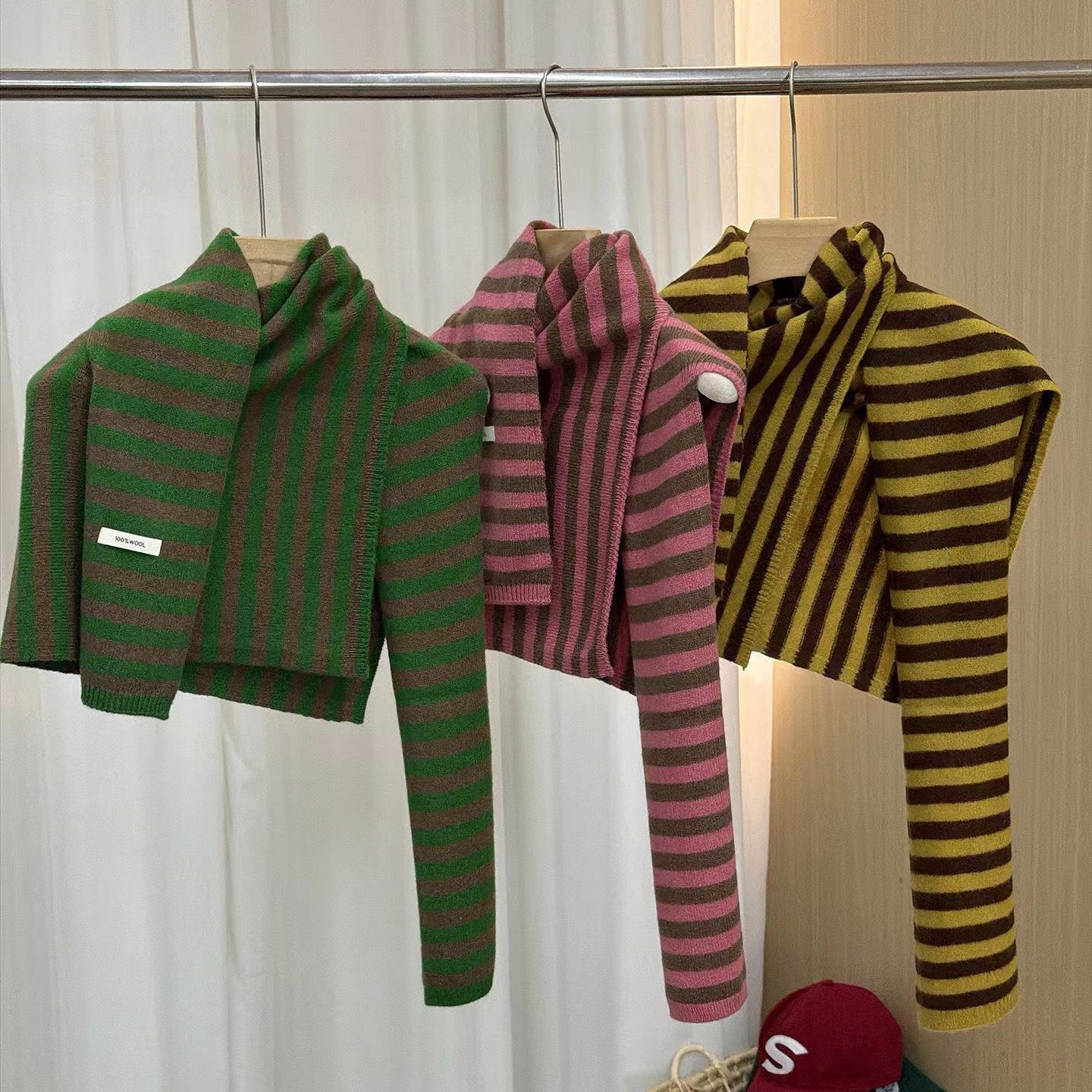 Striped Wool Scarf (7 Colors)