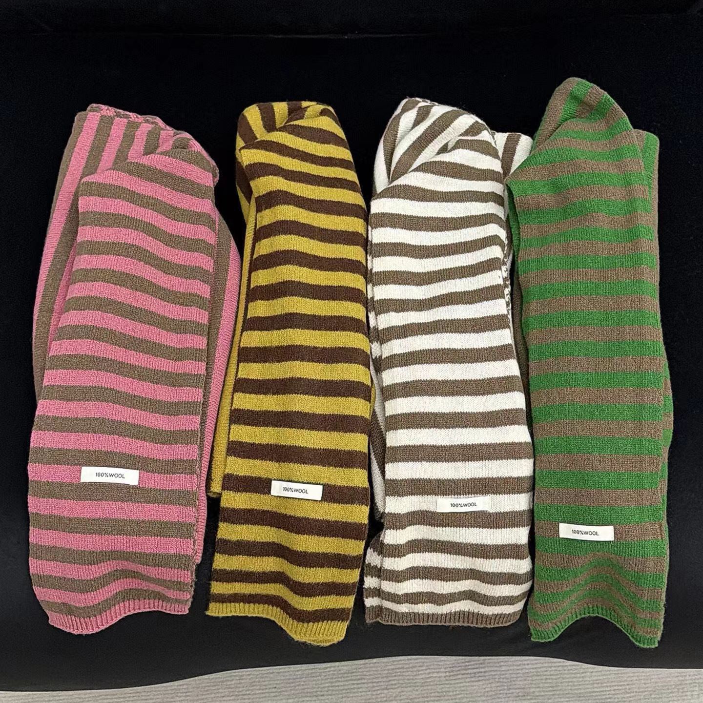Striped Wool Scarf (7 Colors)