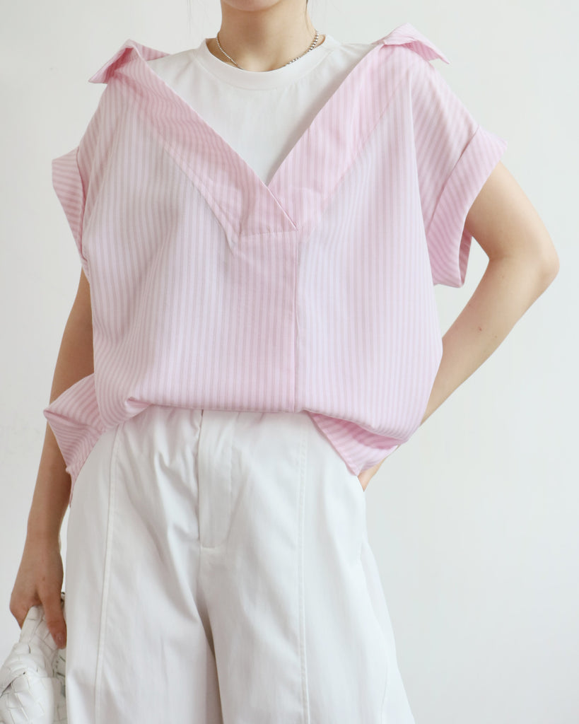 2 in 1 Pinstriped Shirt (2 colors)