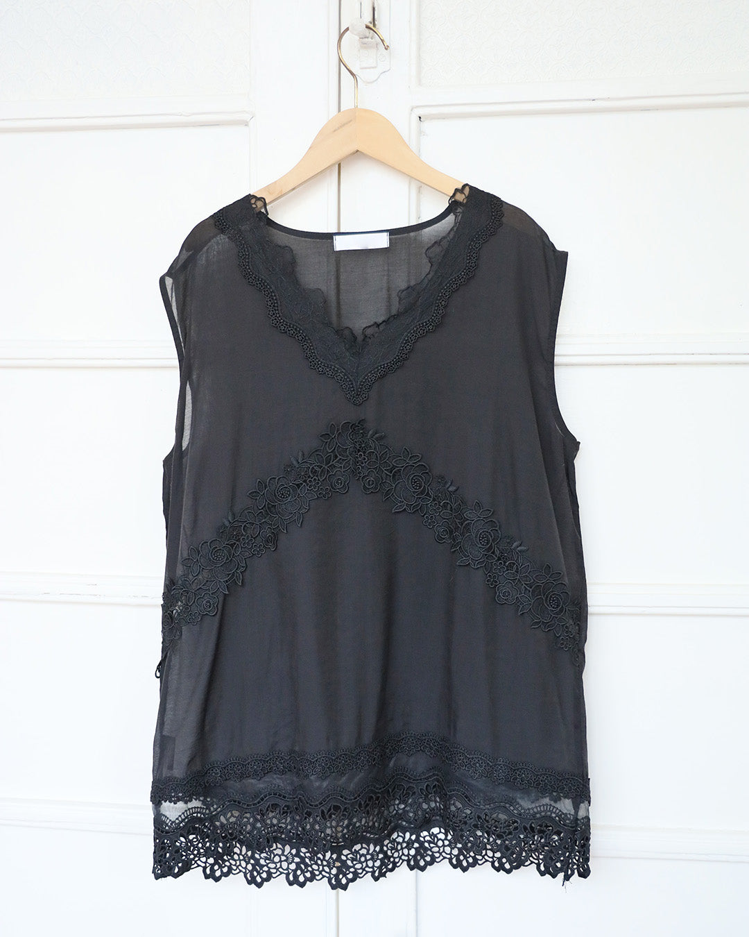 Crochet Trim Longline Vest