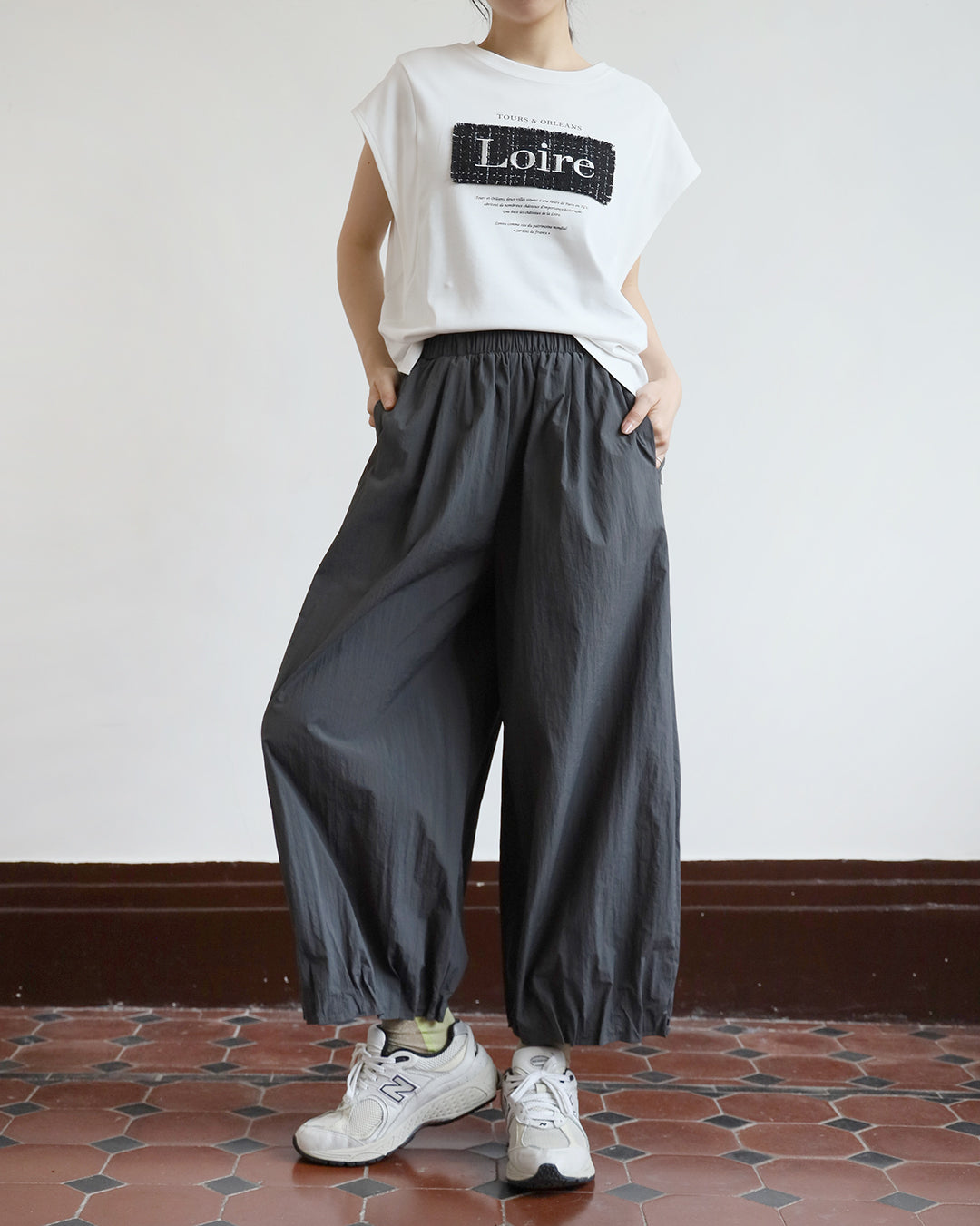 Pleated Hem Pants