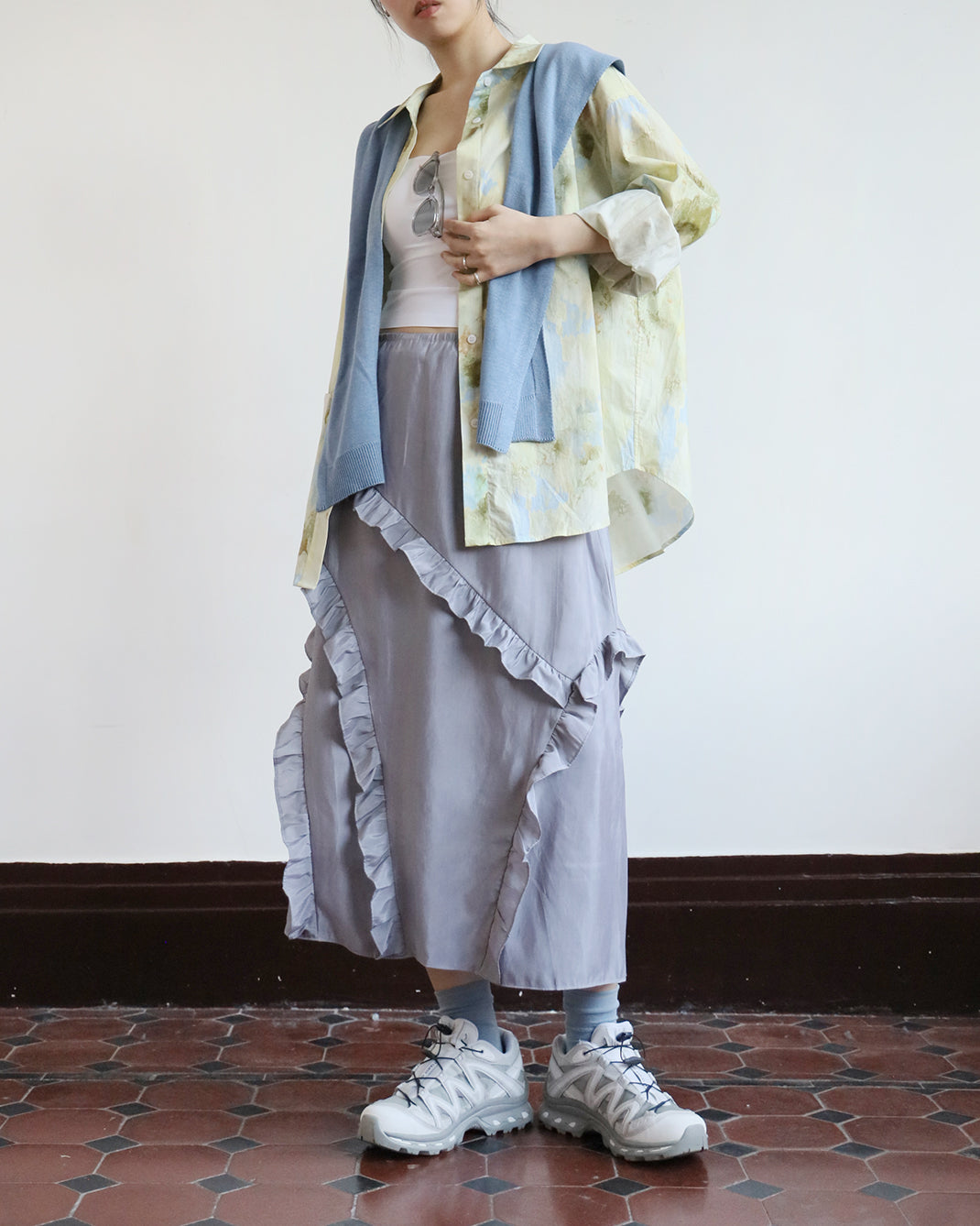 Ruffle Trimmed Skirt (3 color)