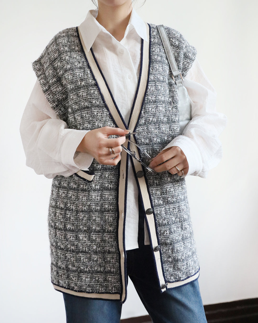 Japan Brand - Metallic Tweed Vest