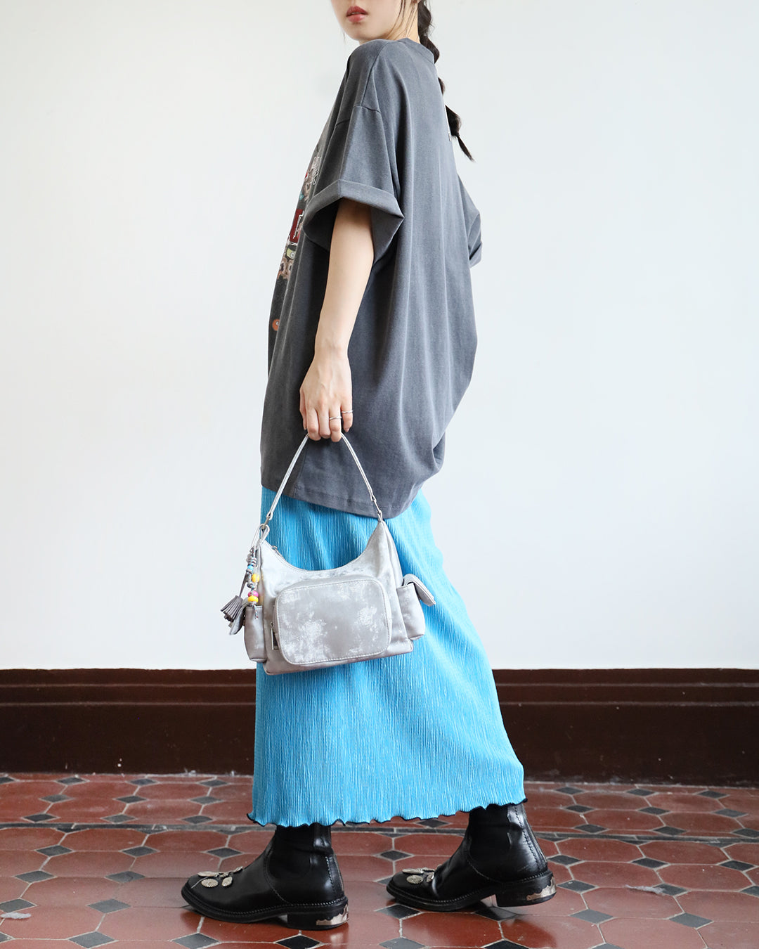 Relaxed Pleated Pencil Skirt (7 color)
