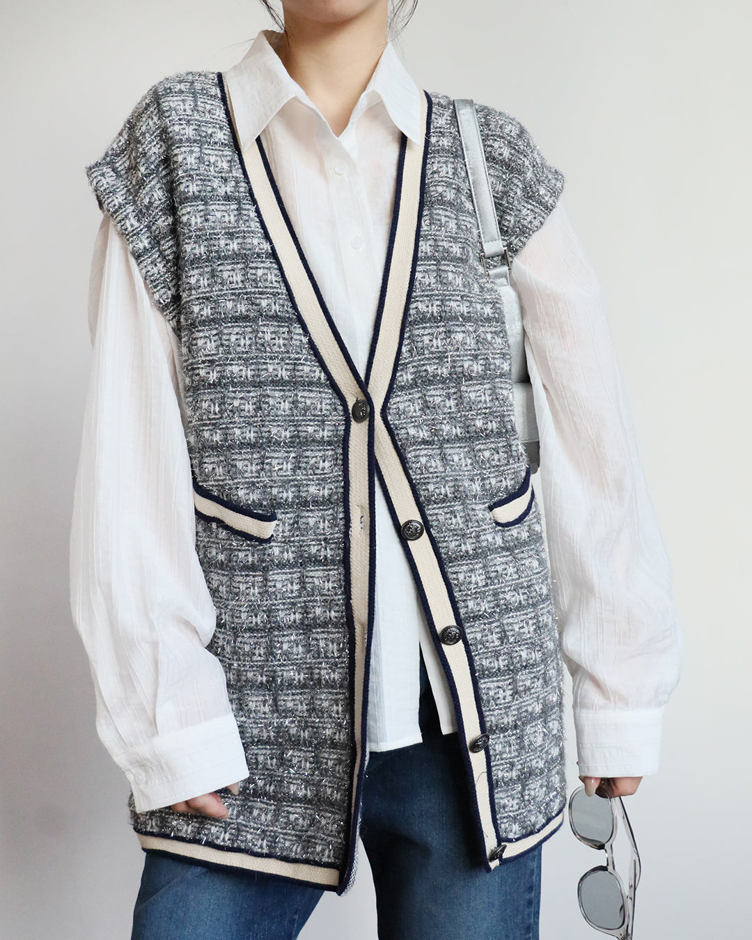 Japan Brand - Metallic Tweed Vest