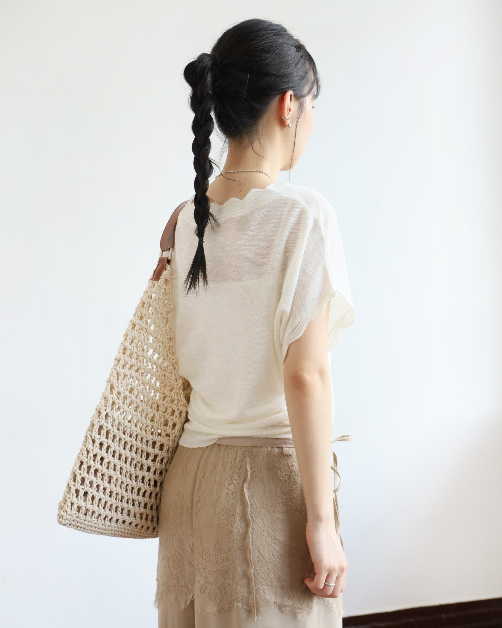 Ripple V-Neck Summer Knit Top (2 colors)