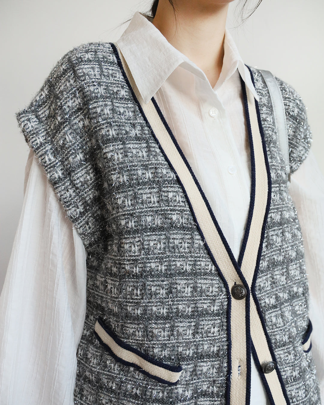 Japan Brand - Metallic Tweed Vest