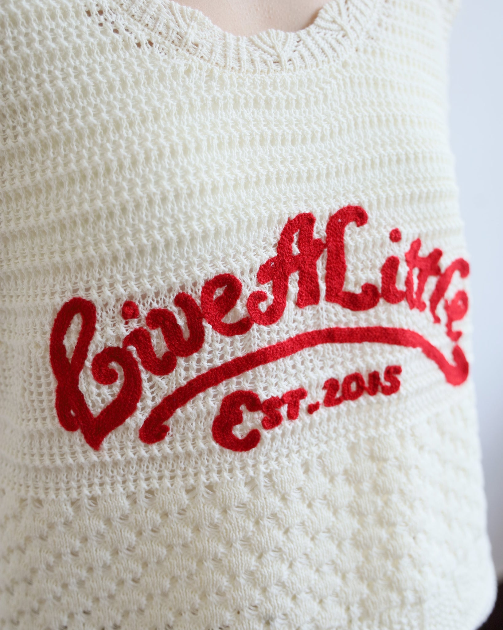 Lettering Knit Vest (2 colors)