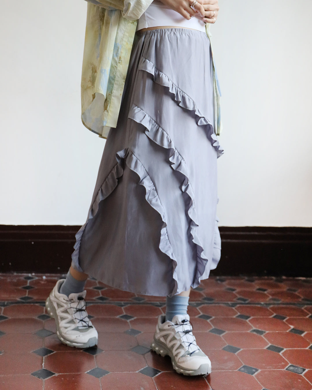 Ruffle Trimmed Skirt (3 color)
