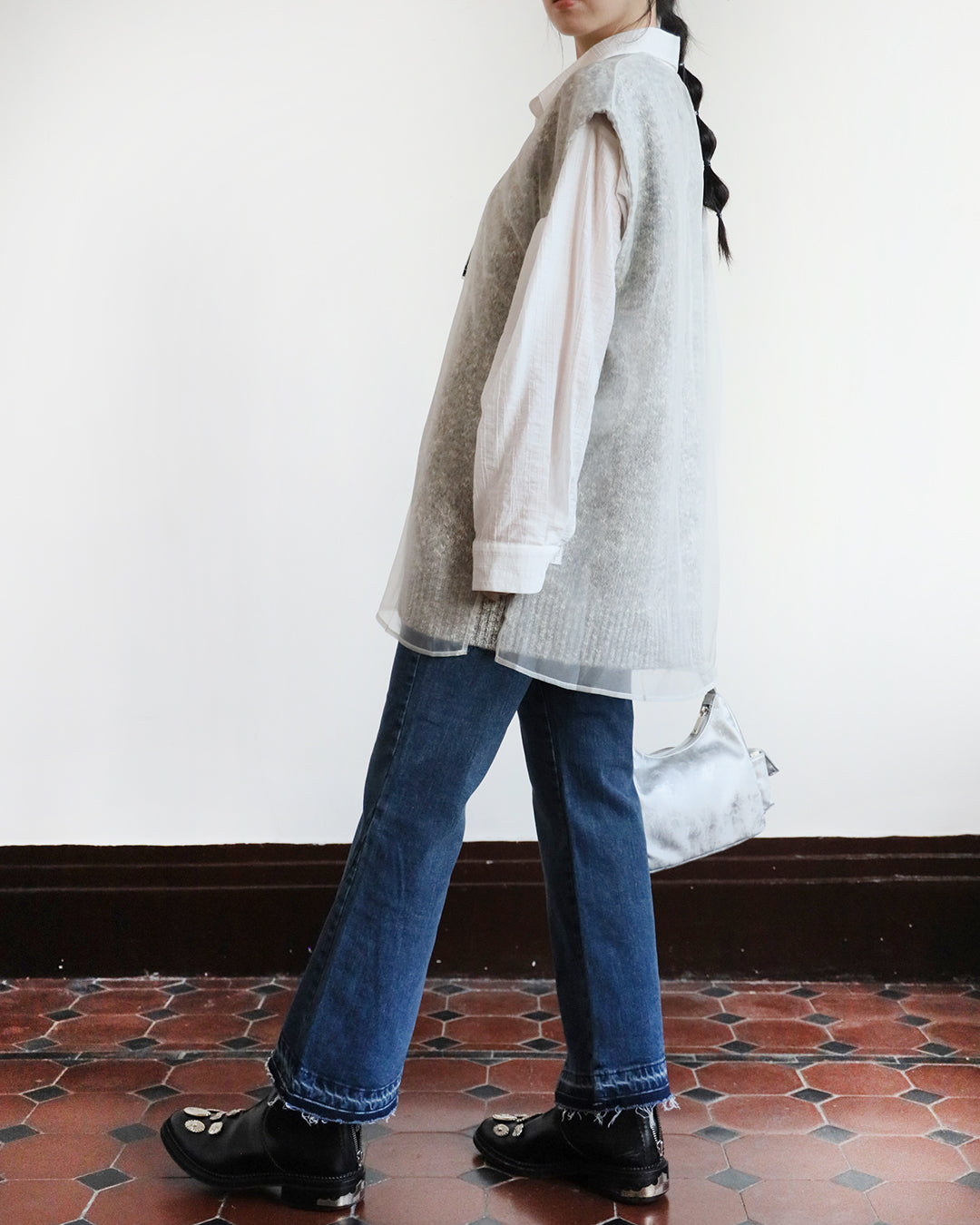 Japan Brand - Mesh Layer Knit Vest (2 Colors)