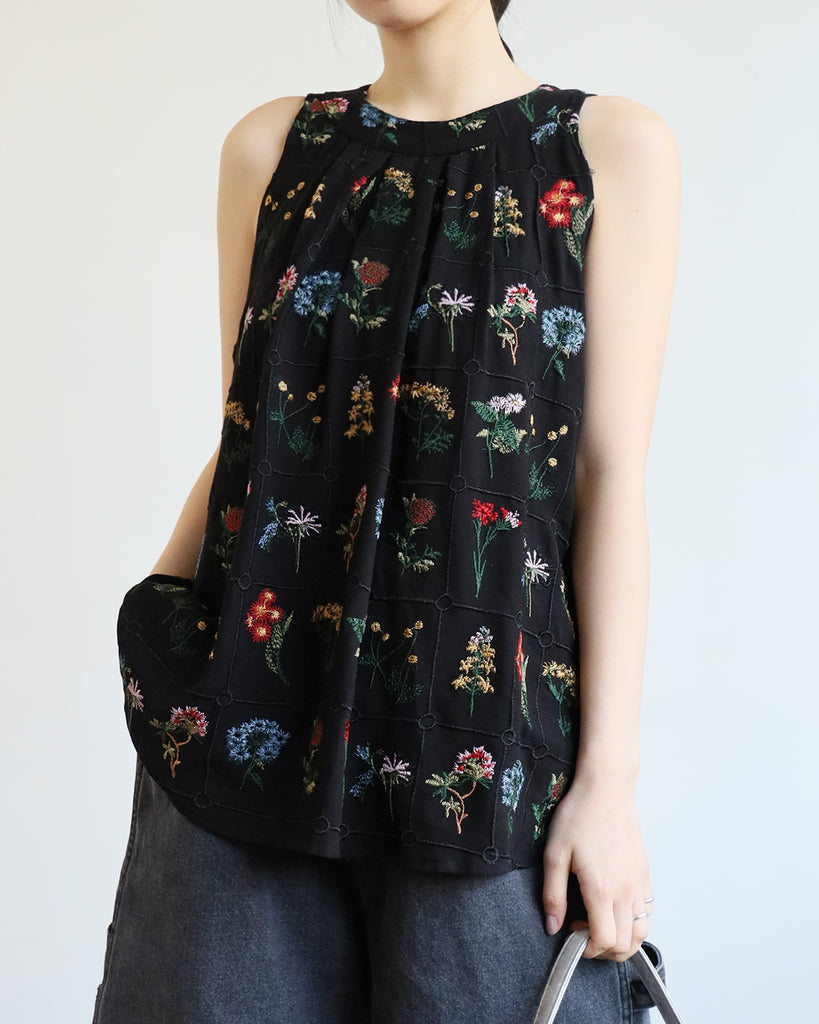 Embroidery Floral Vest