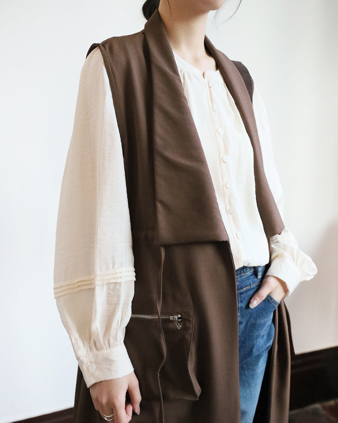 Pintuck Details Blouse