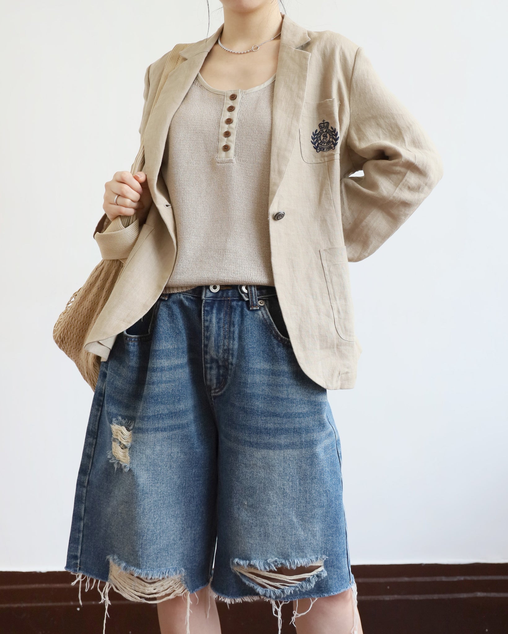 Button Details Vest (3 colors)