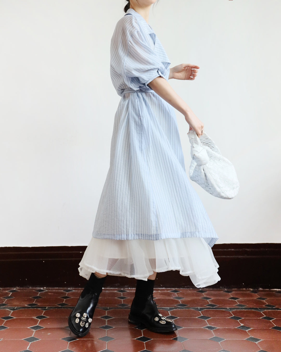 Pinstriped Dress/ Outer (3 colors)