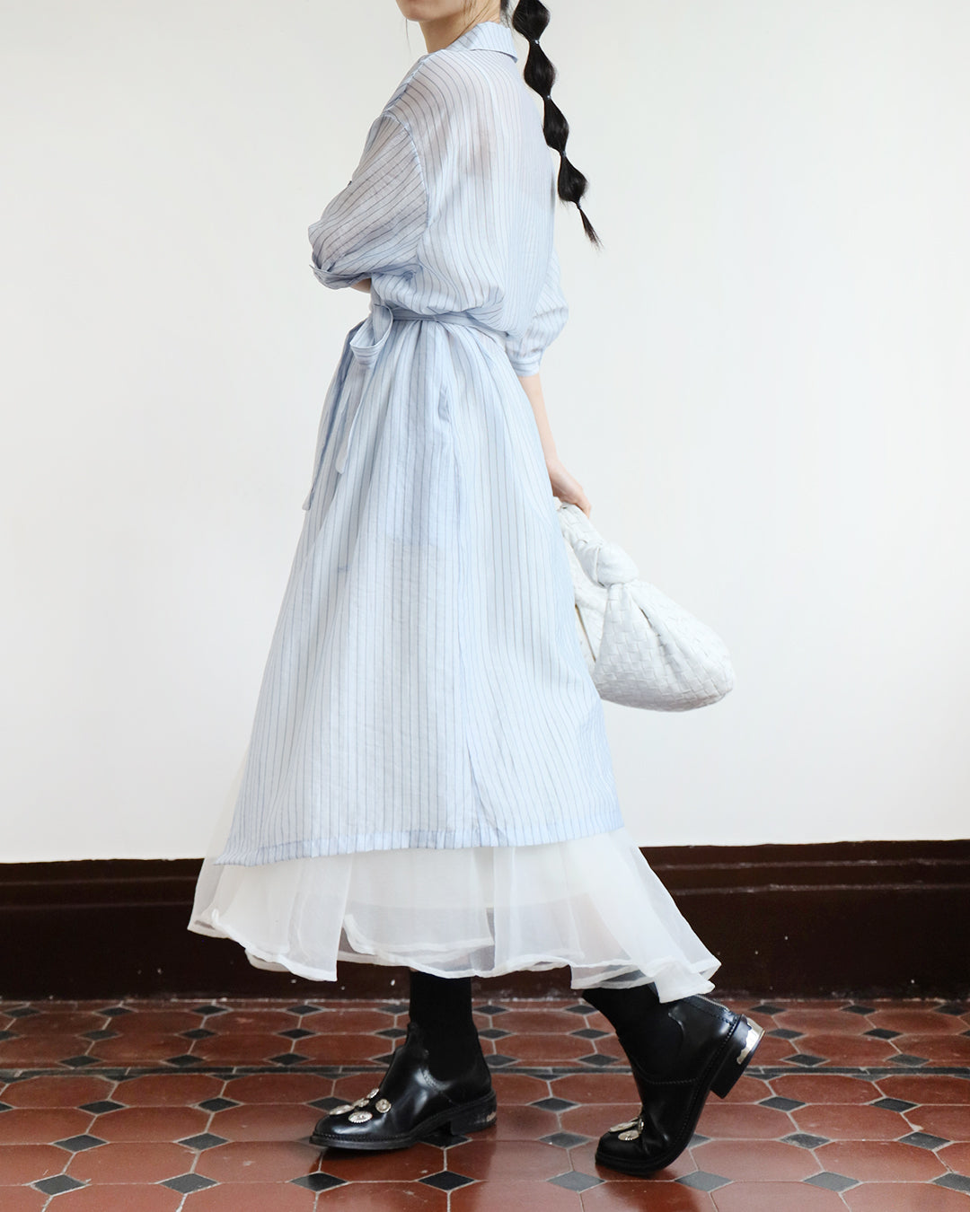 Pinstriped Dress/ Outer (3 colors)