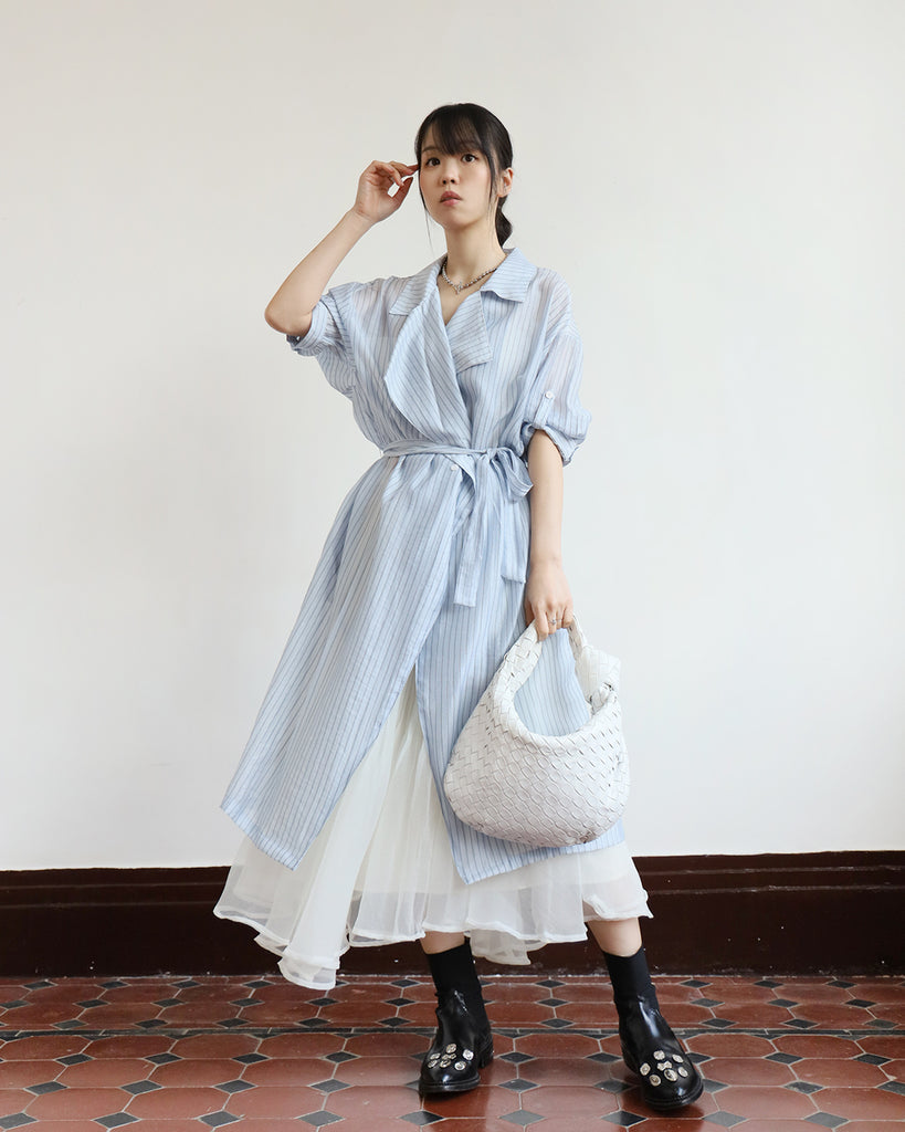 Pinstriped Dress/ Outer (3 colors)