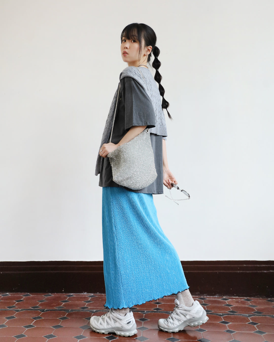 Pleated Pencil Skirt (4 colors)