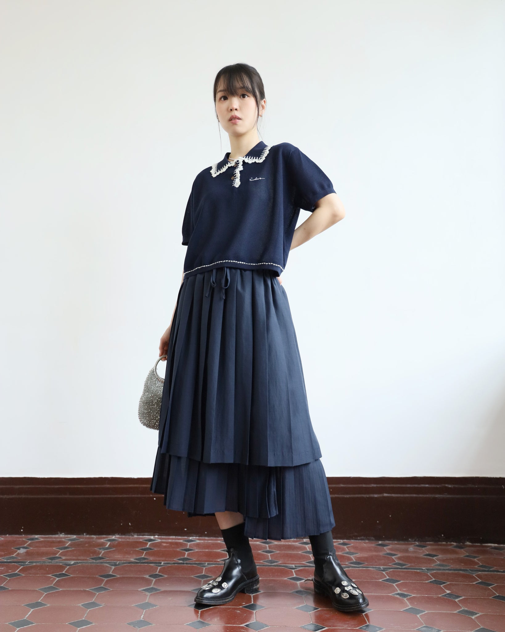 Pleated Layer Skirt