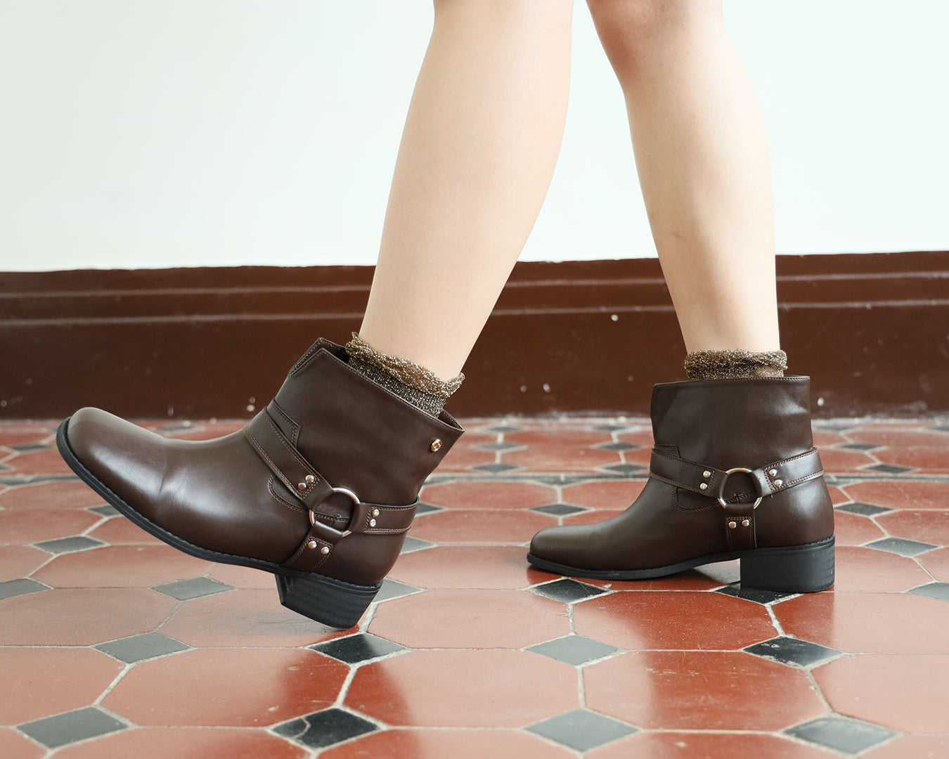 Buckle Biker Boots (Size 36-40)