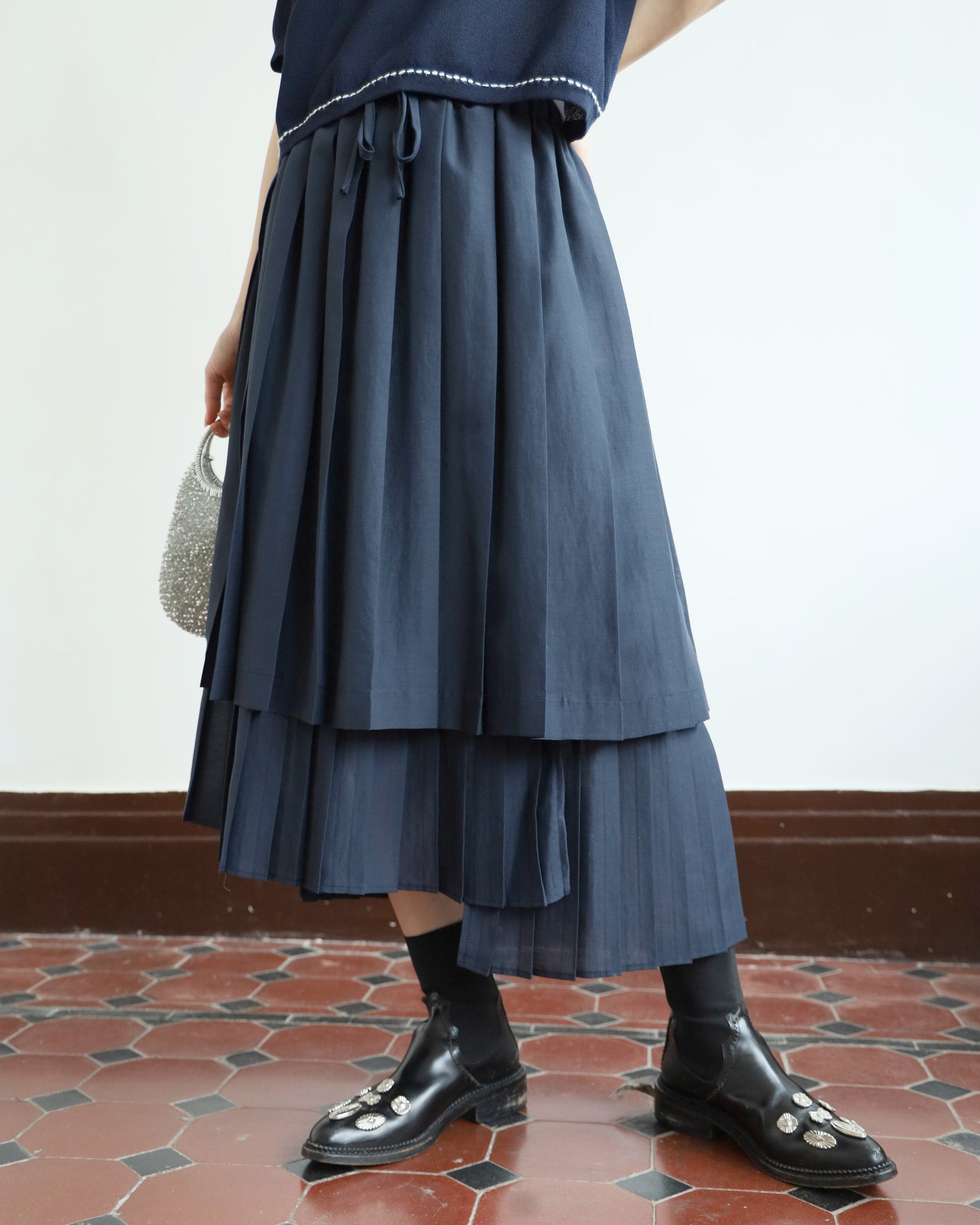 Pleated Layer Skirt