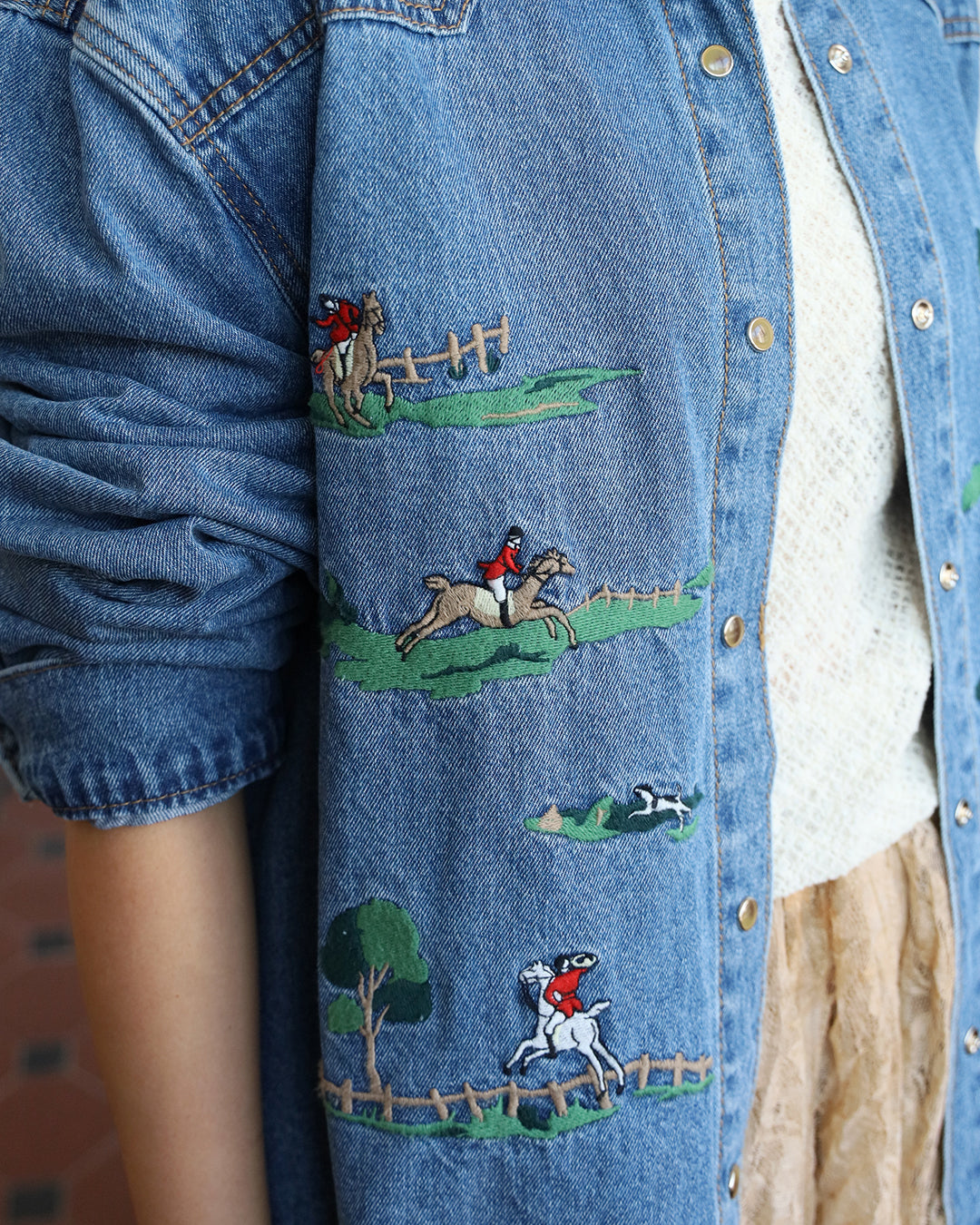 Embroidery Denim Shirt