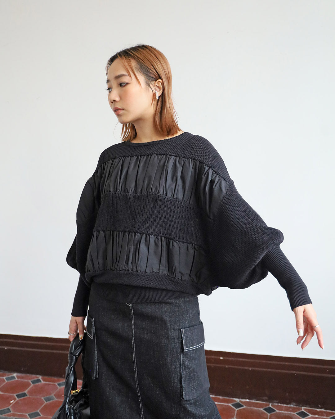 Fabric Mix Knitwear (2 color)