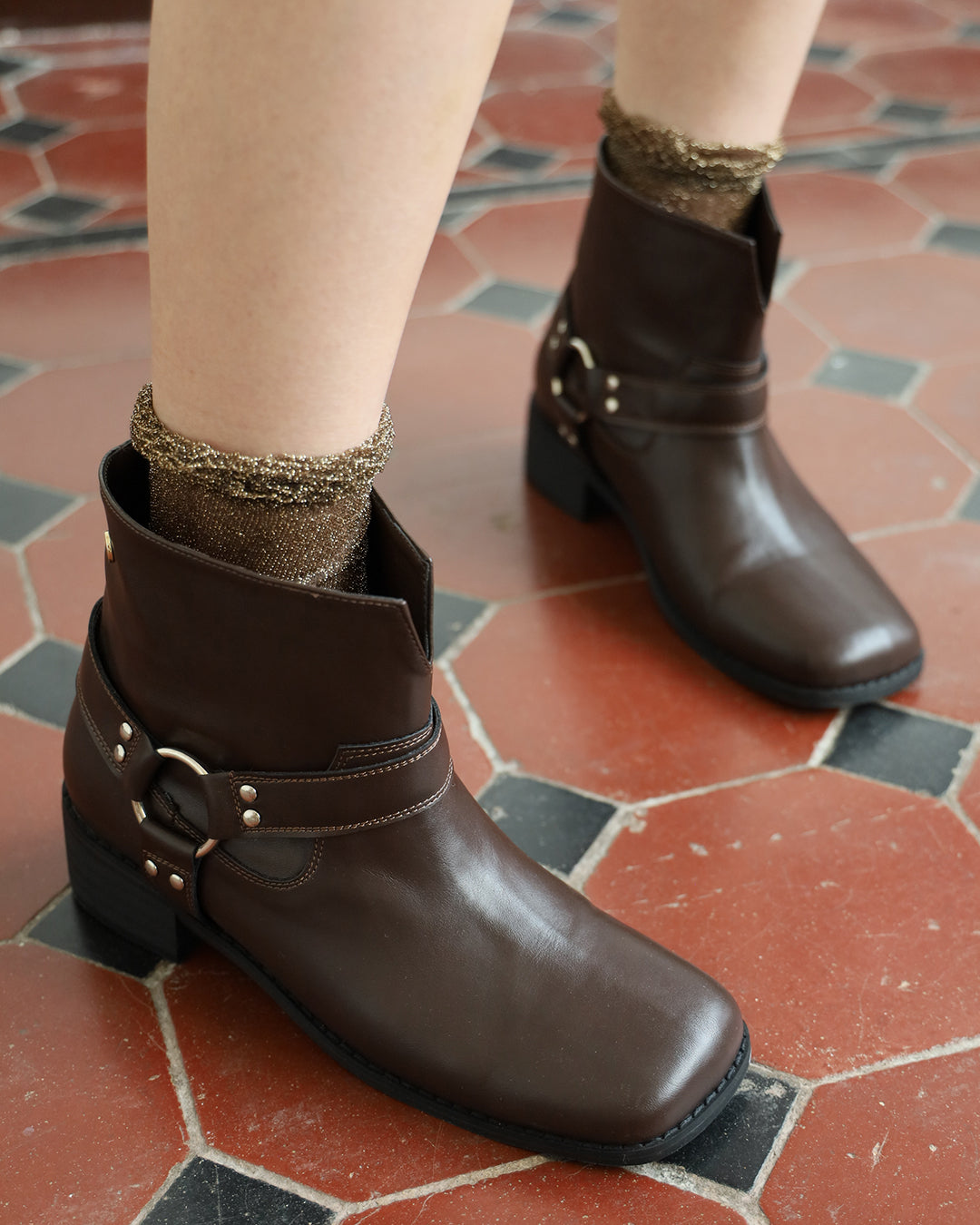 Buckle Biker Boots (Size 36-40)