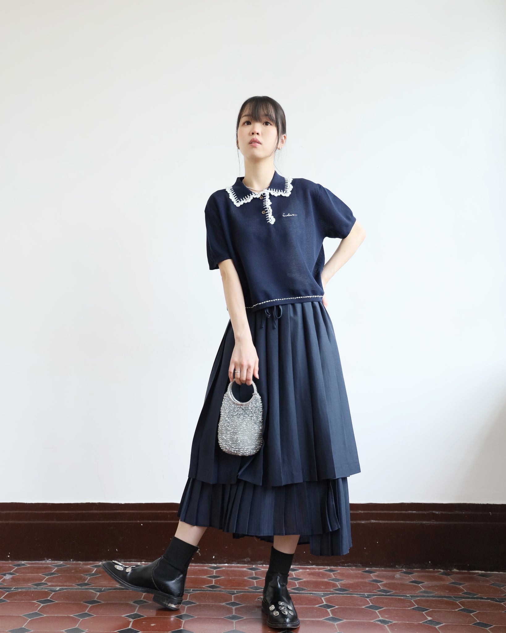 Pleated Layer Skirt