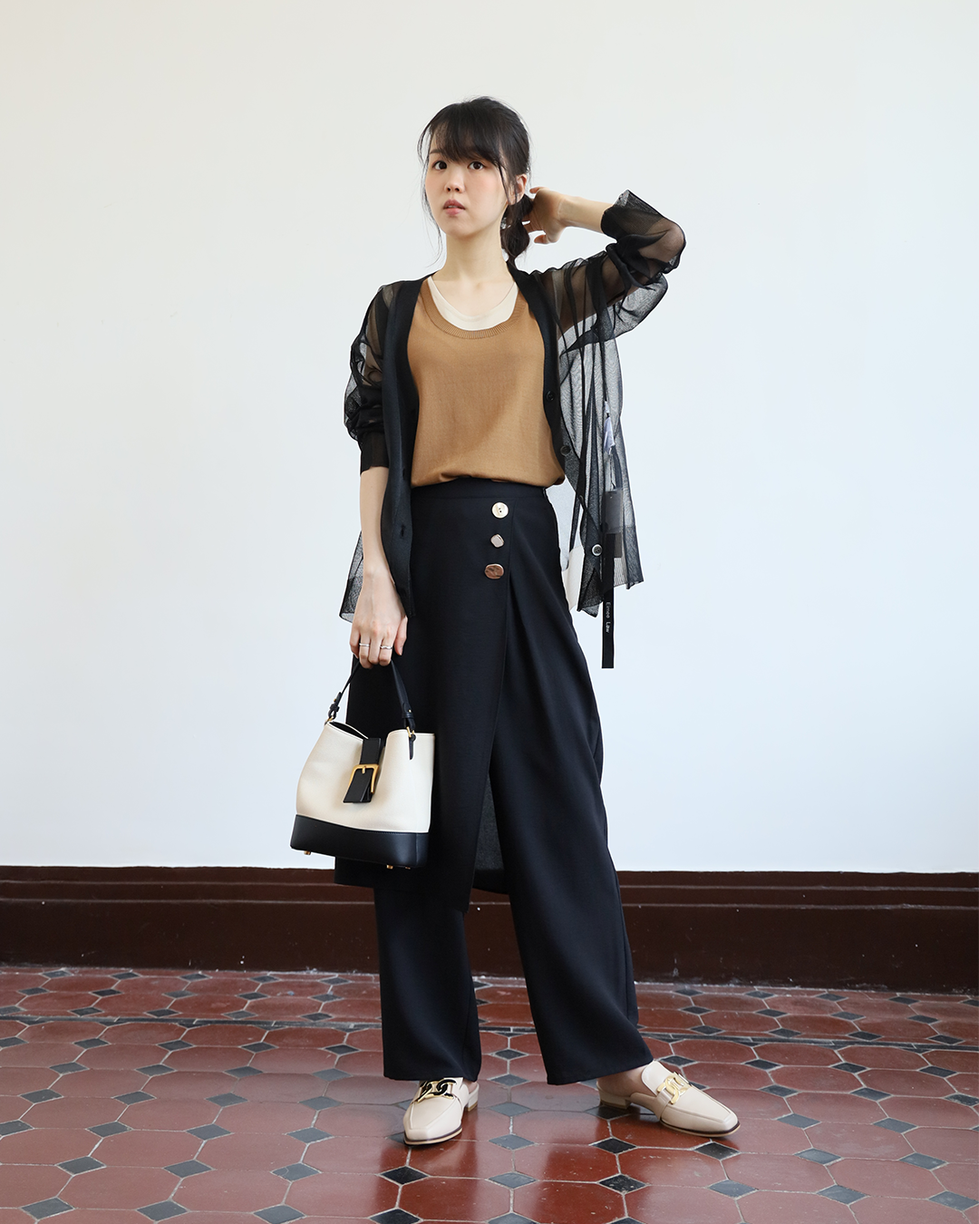 Mesh Longline Cardigan
