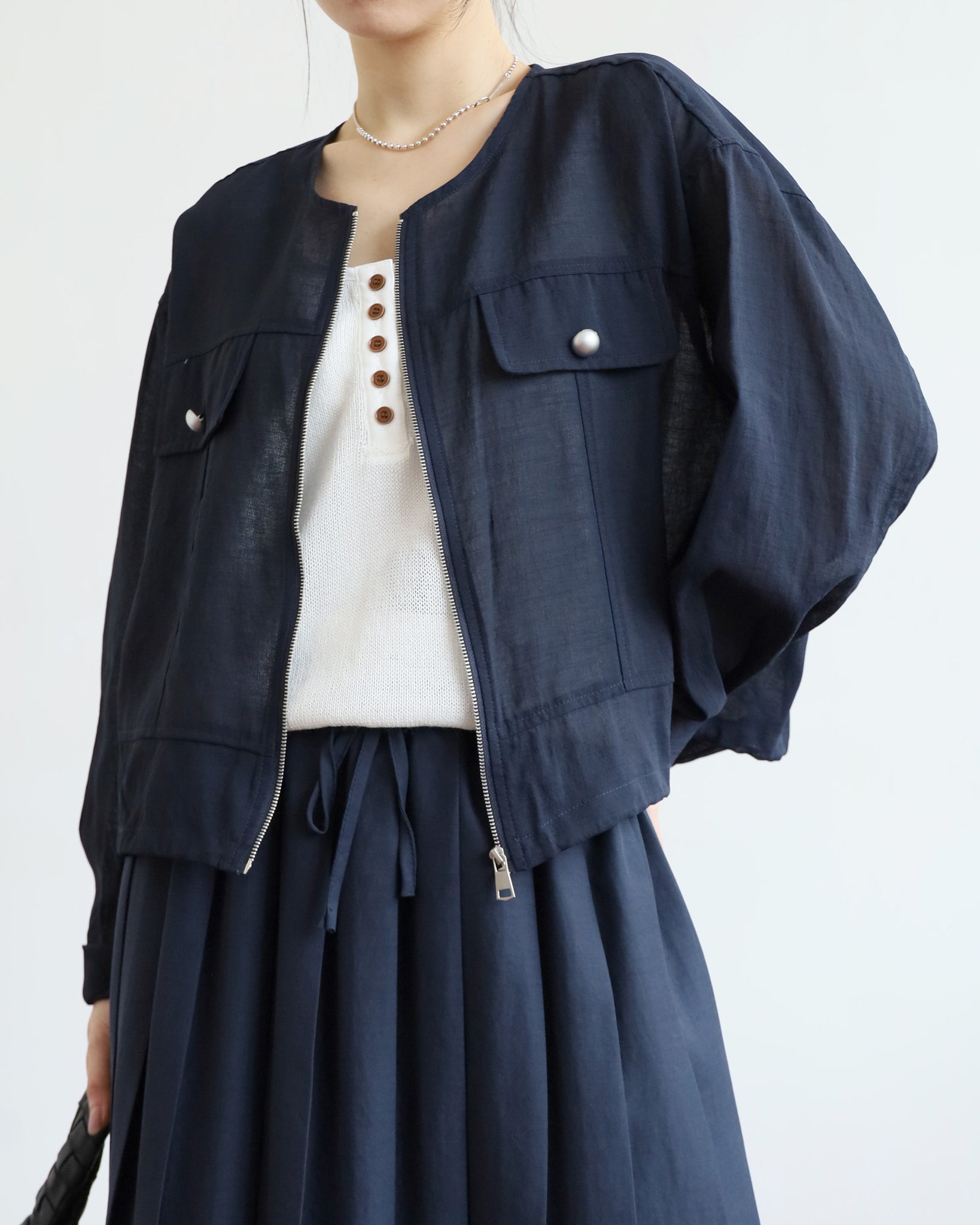 Mesh Drawstring Outer (3 colors)