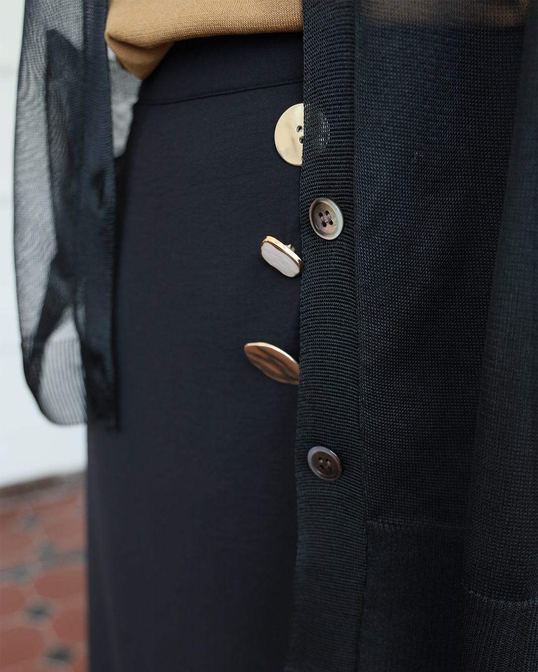 Mesh Longline Cardigan