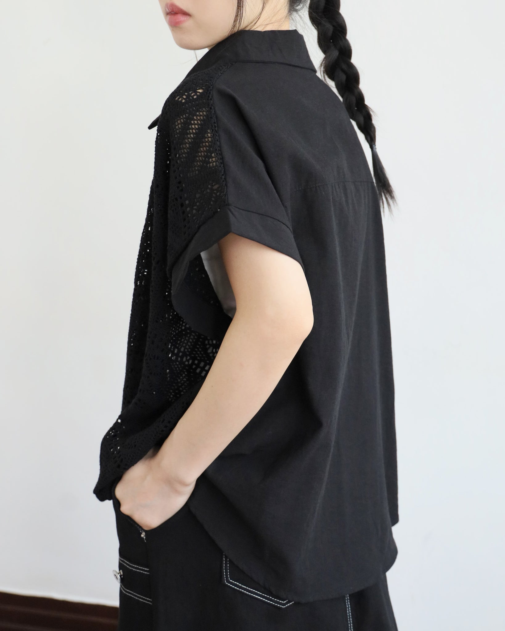Ruched Lace Blouse (2 colors)