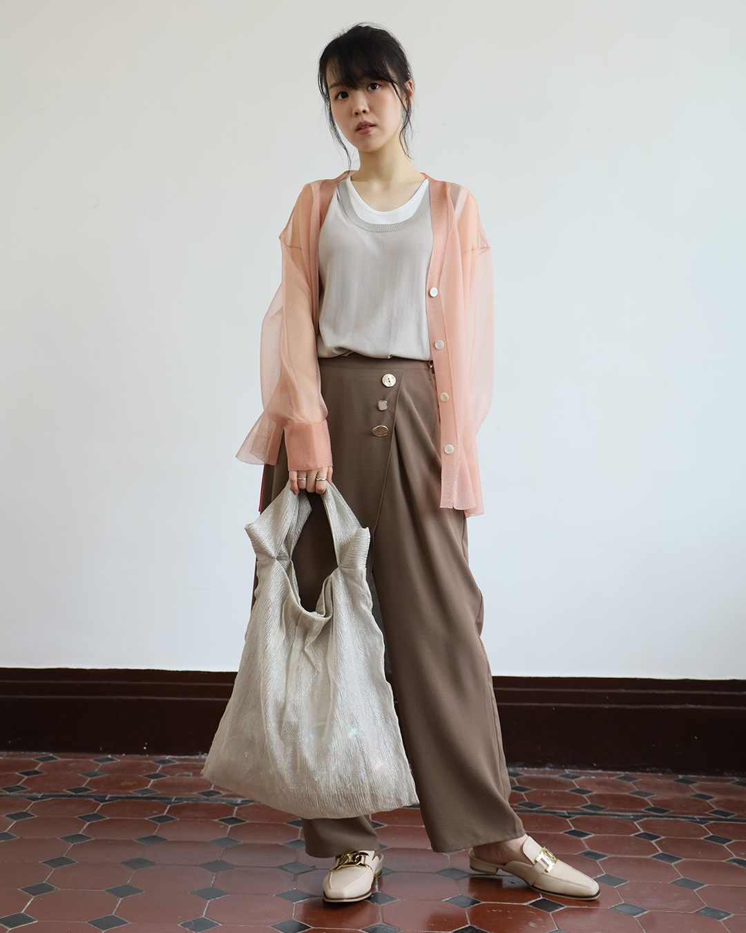 Mesh Longline Cardigan